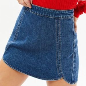 pacsun tulip denim skirt